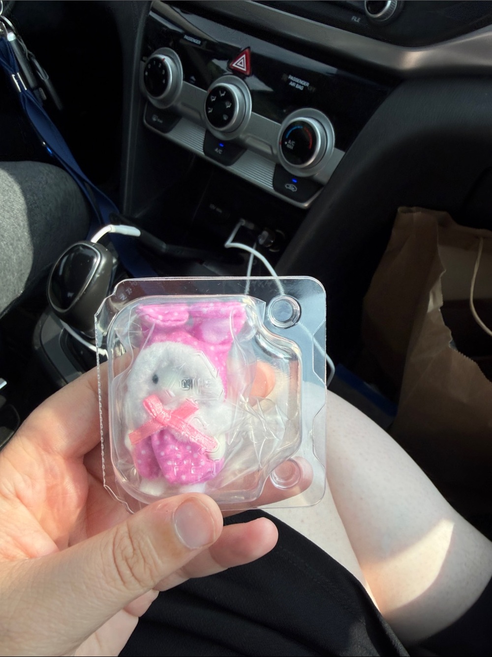 Kids Plush Keychain - Pink Bunny Accessory